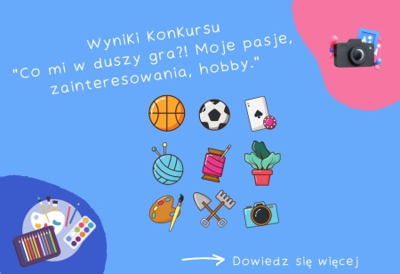 Wyniki konkursu  Co mi w duszy gra?! Moje pasje, zainteresowania, hobby.